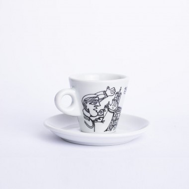 Coffee Cup with Saucer Palermo in porcelain TZZ40PA ceramiche de simone Coffee Cup with Saucer Palermo in porcelain TZZ40PA ceramiche de simone